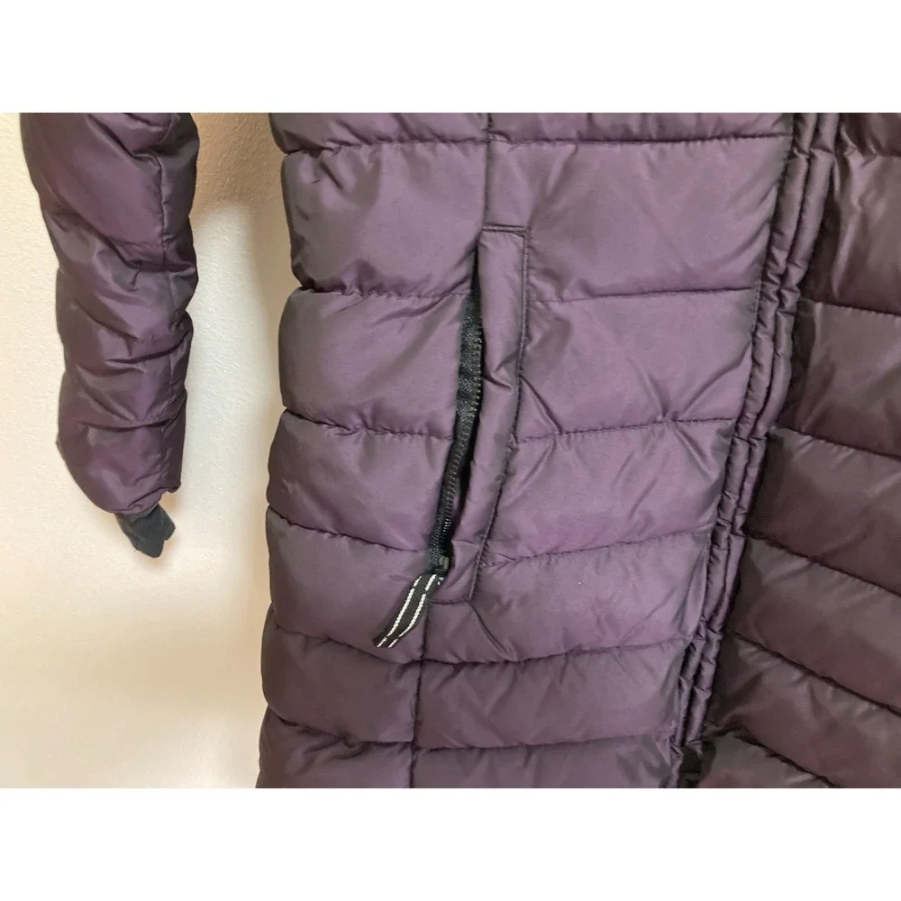 All in Motion Purple Puffer Jacket Kids Size M Medium 7/8 Full‎ Zip with Hood